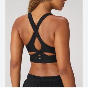 Fabletics Black Cross-Back Sports Bra